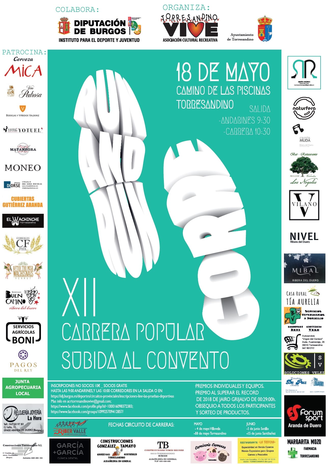 Cartel carrera subida al convento