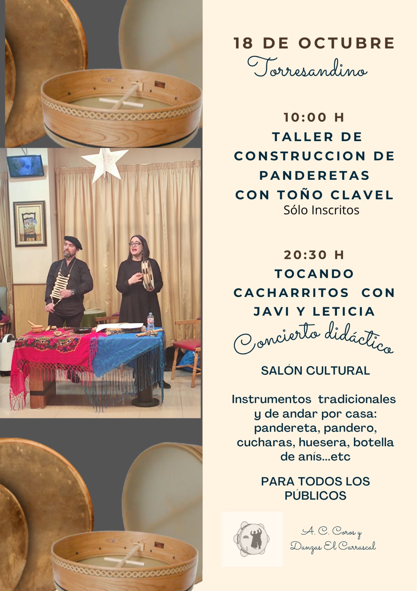Cartel completo Taller y concierto