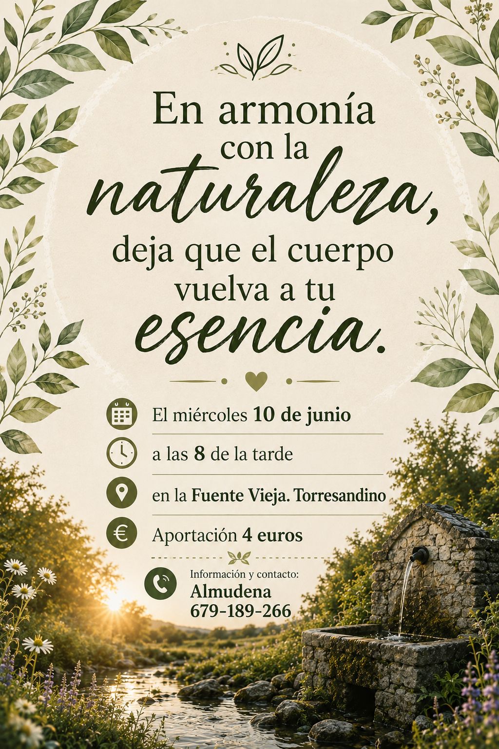 cartel en armonia con la naturaleza