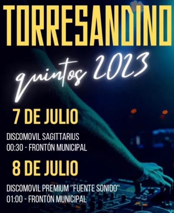 Cartel discomovil de quintos 2023